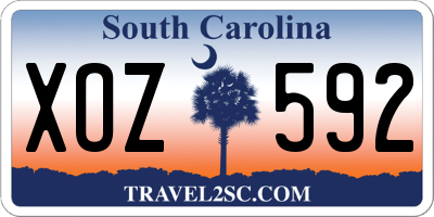 SC license plate XOZ592
