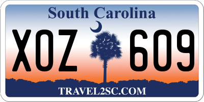 SC license plate XOZ609