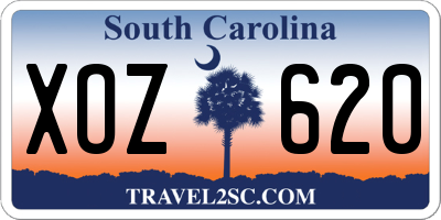 SC license plate XOZ620