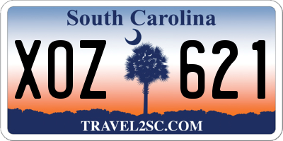 SC license plate XOZ621