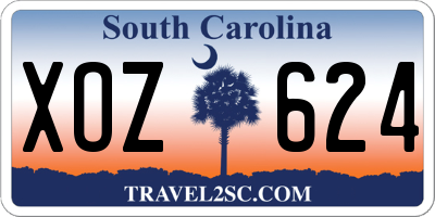 SC license plate XOZ624