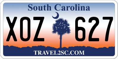 SC license plate XOZ627