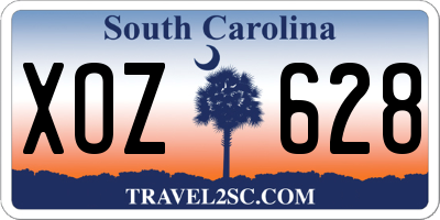 SC license plate XOZ628