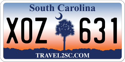 SC license plate XOZ631