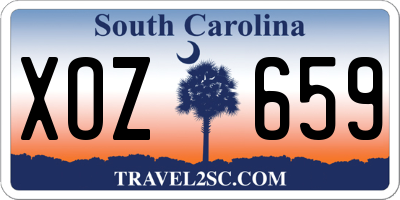 SC license plate XOZ659
