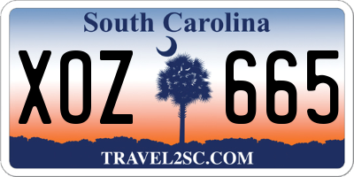 SC license plate XOZ665