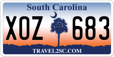 SC license plate XOZ683