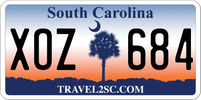 SC license plate XOZ684