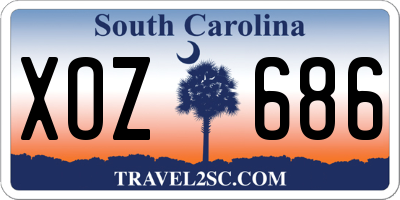 SC license plate XOZ686