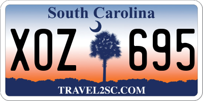 SC license plate XOZ695