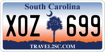 SC license plate XOZ699