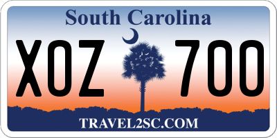 SC license plate XOZ700