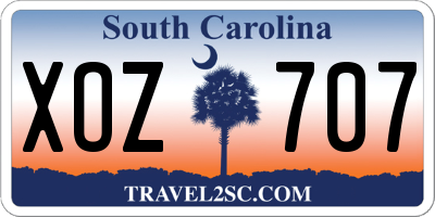 SC license plate XOZ707