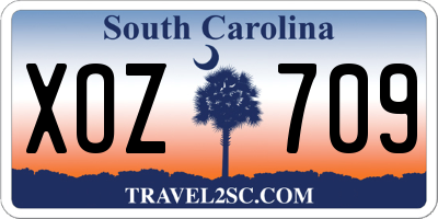 SC license plate XOZ709