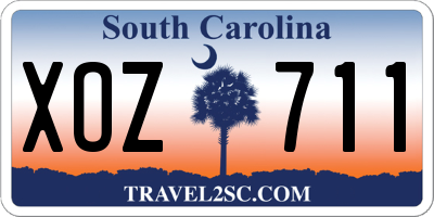 SC license plate XOZ711