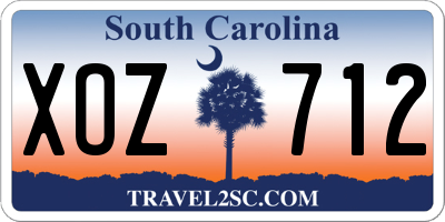 SC license plate XOZ712