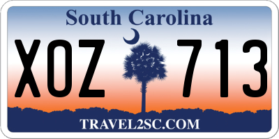 SC license plate XOZ713