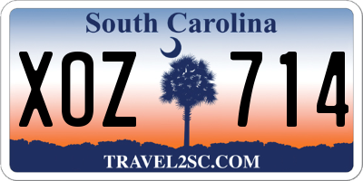 SC license plate XOZ714