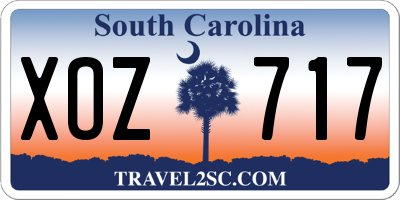 SC license plate XOZ717