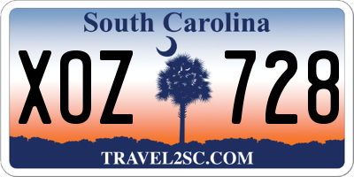 SC license plate XOZ728