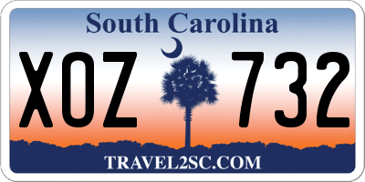 SC license plate XOZ732