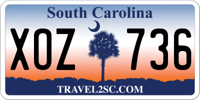 SC license plate XOZ736