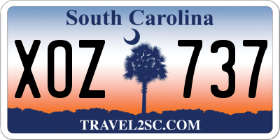 SC license plate XOZ737