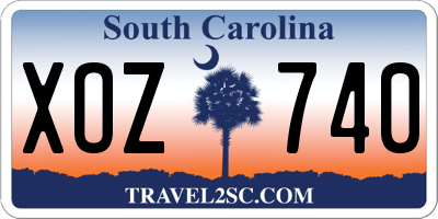 SC license plate XOZ740