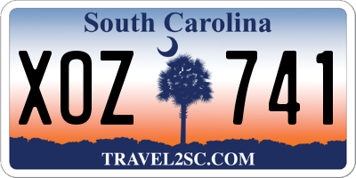 SC license plate XOZ741