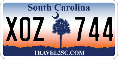 SC license plate XOZ744