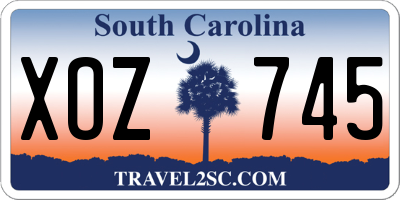 SC license plate XOZ745
