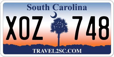 SC license plate XOZ748