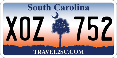 SC license plate XOZ752