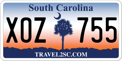 SC license plate XOZ755