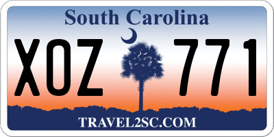 SC license plate XOZ771