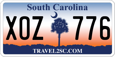 SC license plate XOZ776