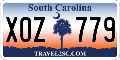 SC license plate XOZ779