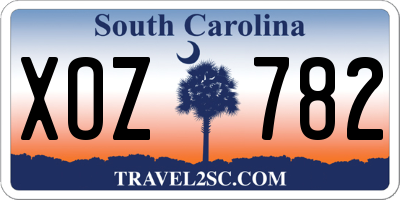 SC license plate XOZ782