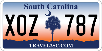 SC license plate XOZ787