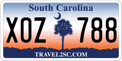 SC license plate XOZ788