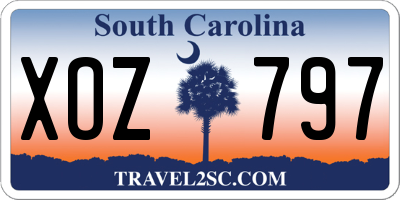 SC license plate XOZ797
