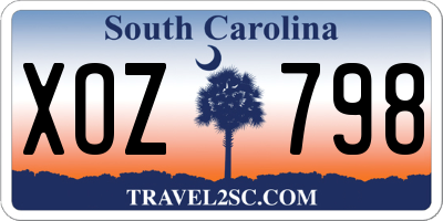 SC license plate XOZ798