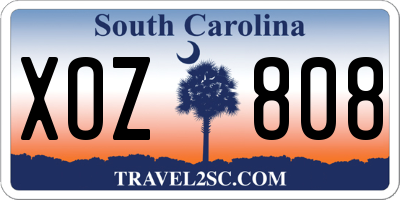 SC license plate XOZ808