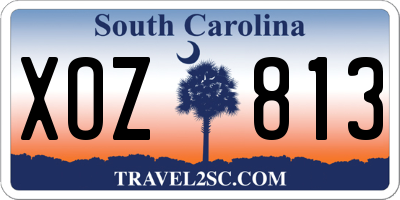 SC license plate XOZ813