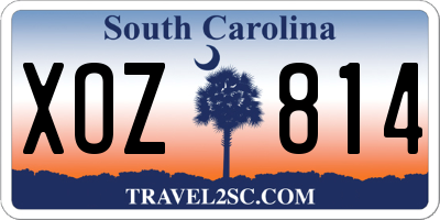 SC license plate XOZ814