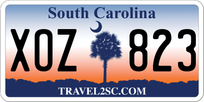 SC license plate XOZ823