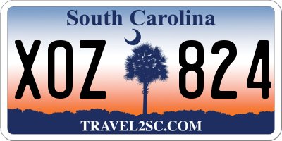 SC license plate XOZ824