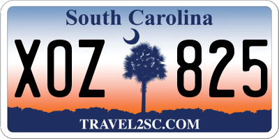 SC license plate XOZ825