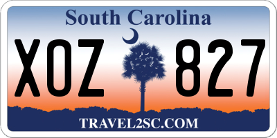 SC license plate XOZ827