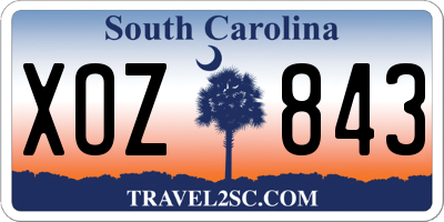 SC license plate XOZ843